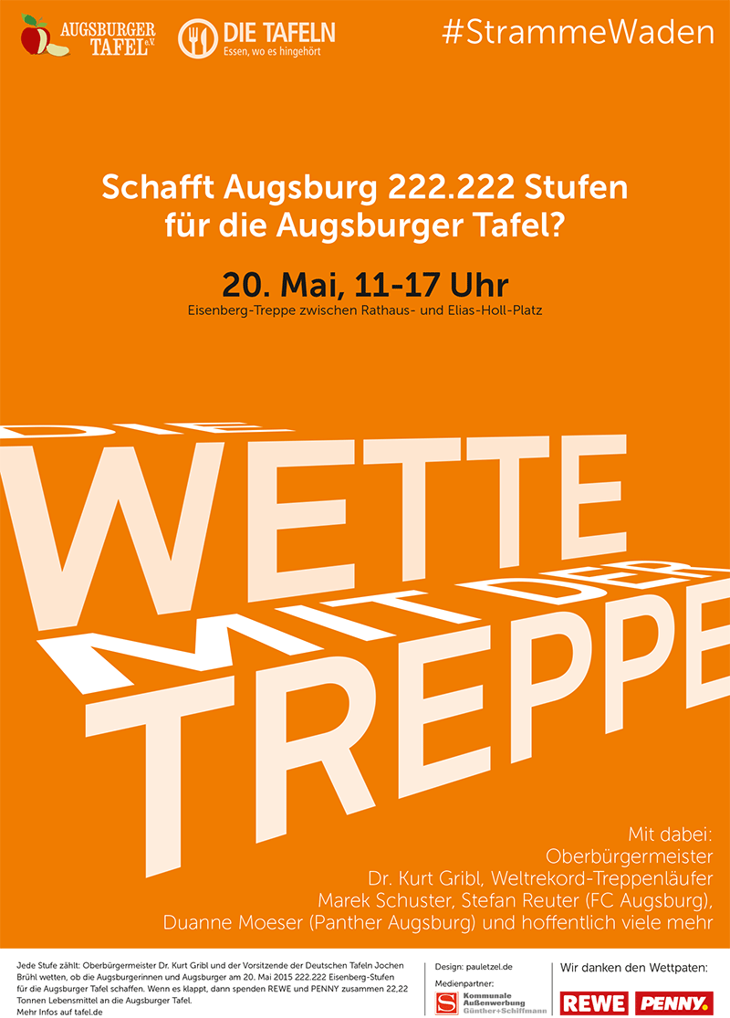 Die Wetter mit der Treppe -- Augsburger Tafel - Plakat